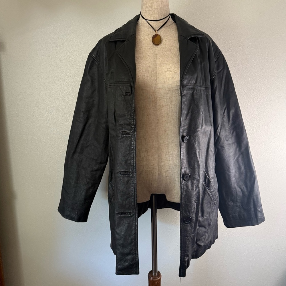 Men's Black Leather Jacket